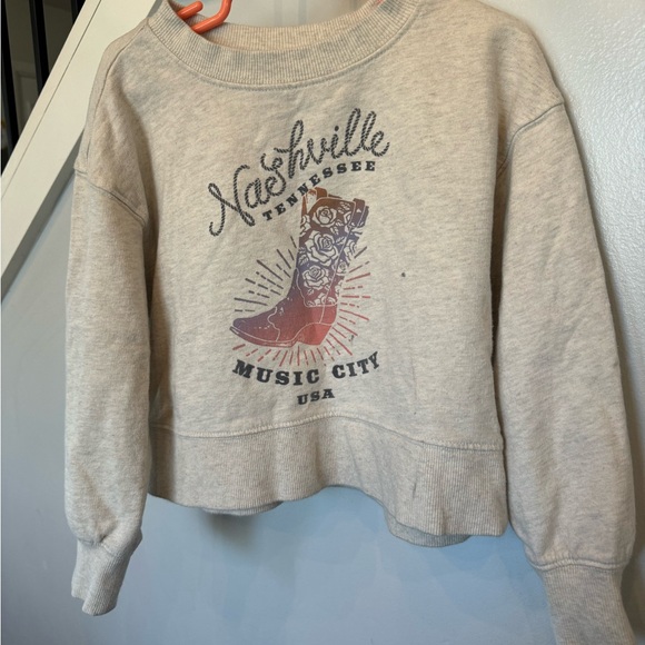 OshKosh B'gosh Other - OshKosh B’gosh Nashville Music City Graphic Cropped Sweatshirt - Grey- size 6-6X